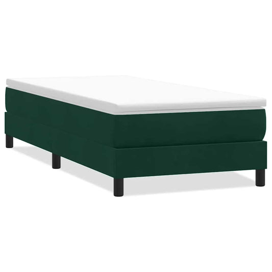 vidaXL Box Spring κρεβάτι χωρίς στρώμα σκούρο πράσινο 100x220cm