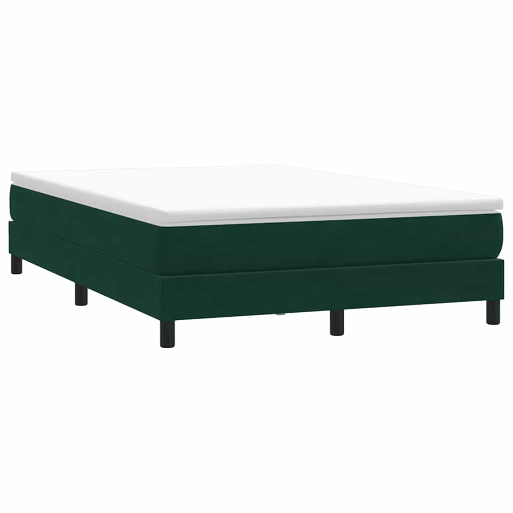 vidaXL Box Spring Κρεβάτι χωρίς στρώμα Σκούρο πράσινο 140x220cm