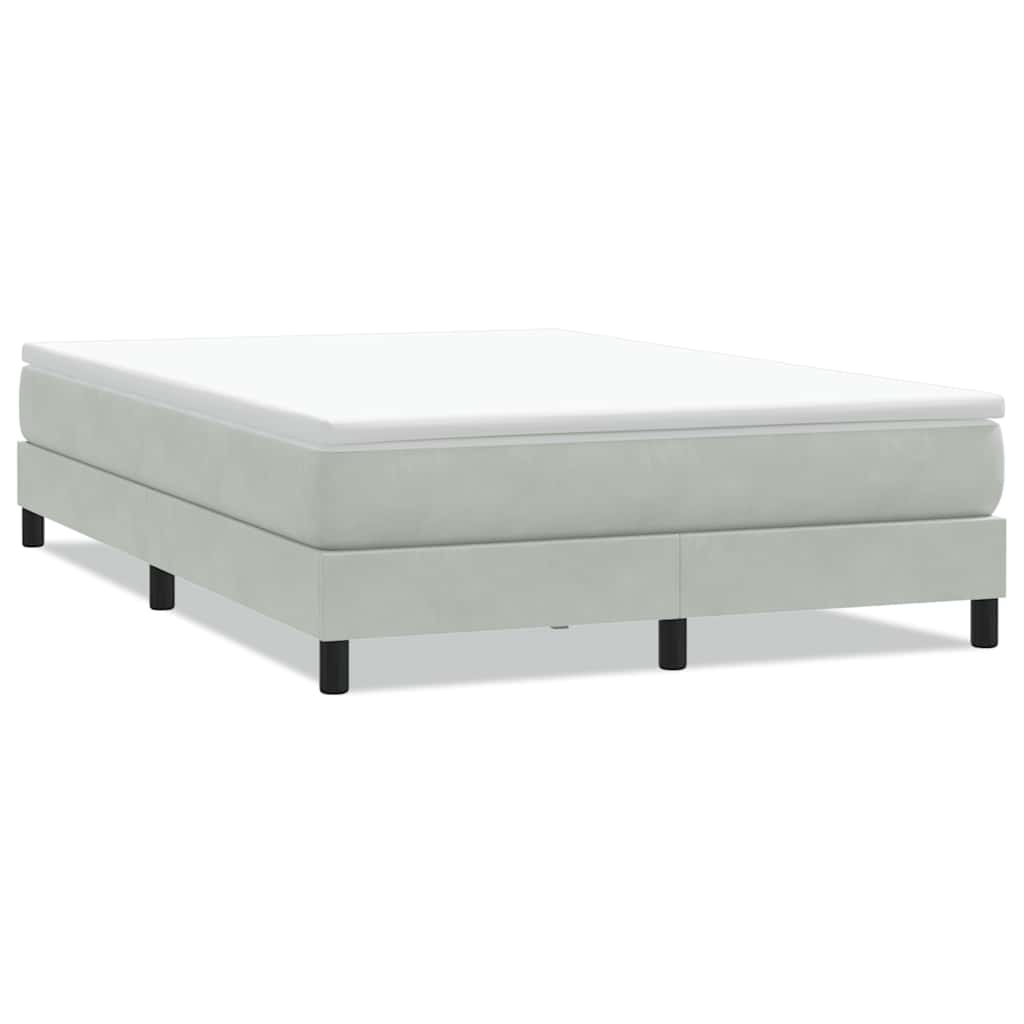 vidaXL Κρεβάτι Boxspring χωρίς Στρώμα Ανοιχτό Γκρι 160x220 εκ