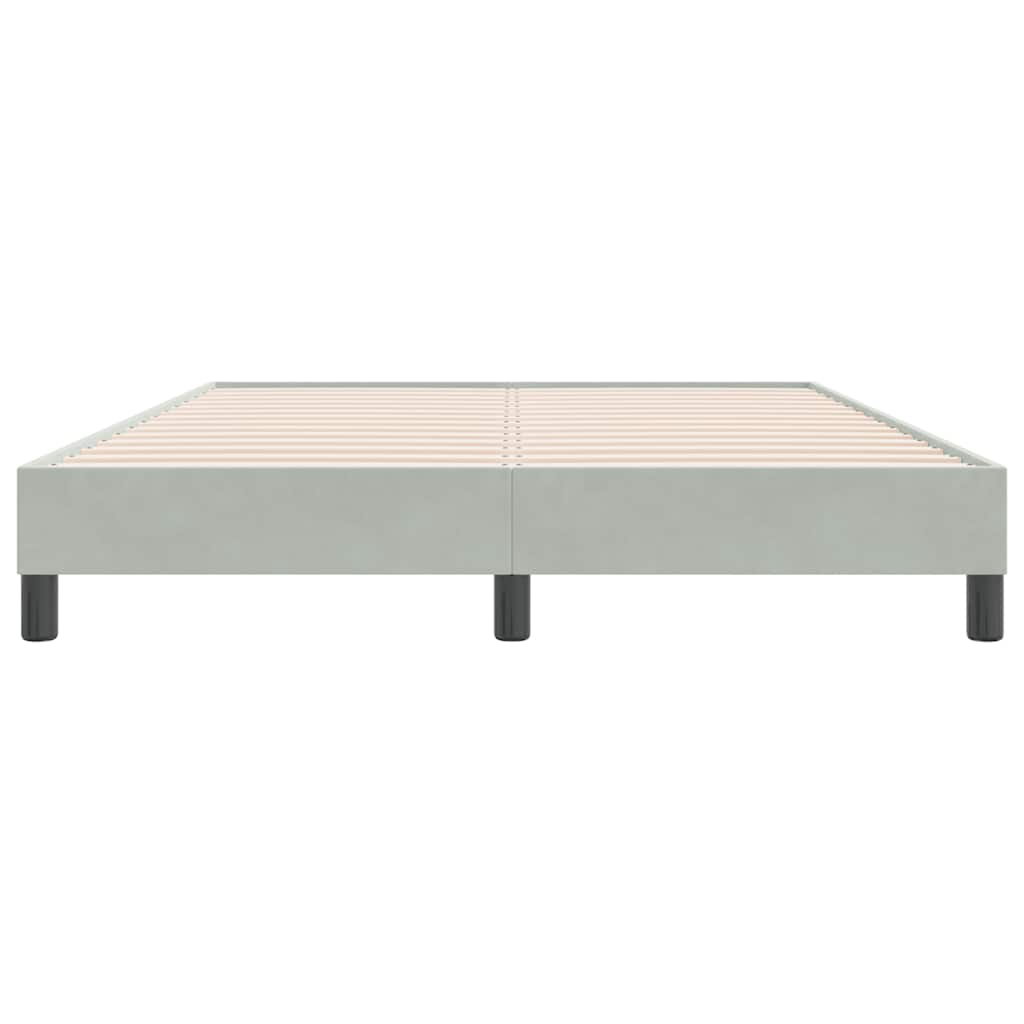 vidaXL Κρεβάτι Boxspring χωρίς Στρώμα Ανοιχτό Γκρι 160x220 εκ