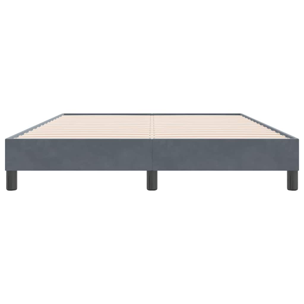vidaXL Box Spring Κρεβάτι χωρίς στρώμα Σκούρο γκρι 160x220cm Βελούδινο