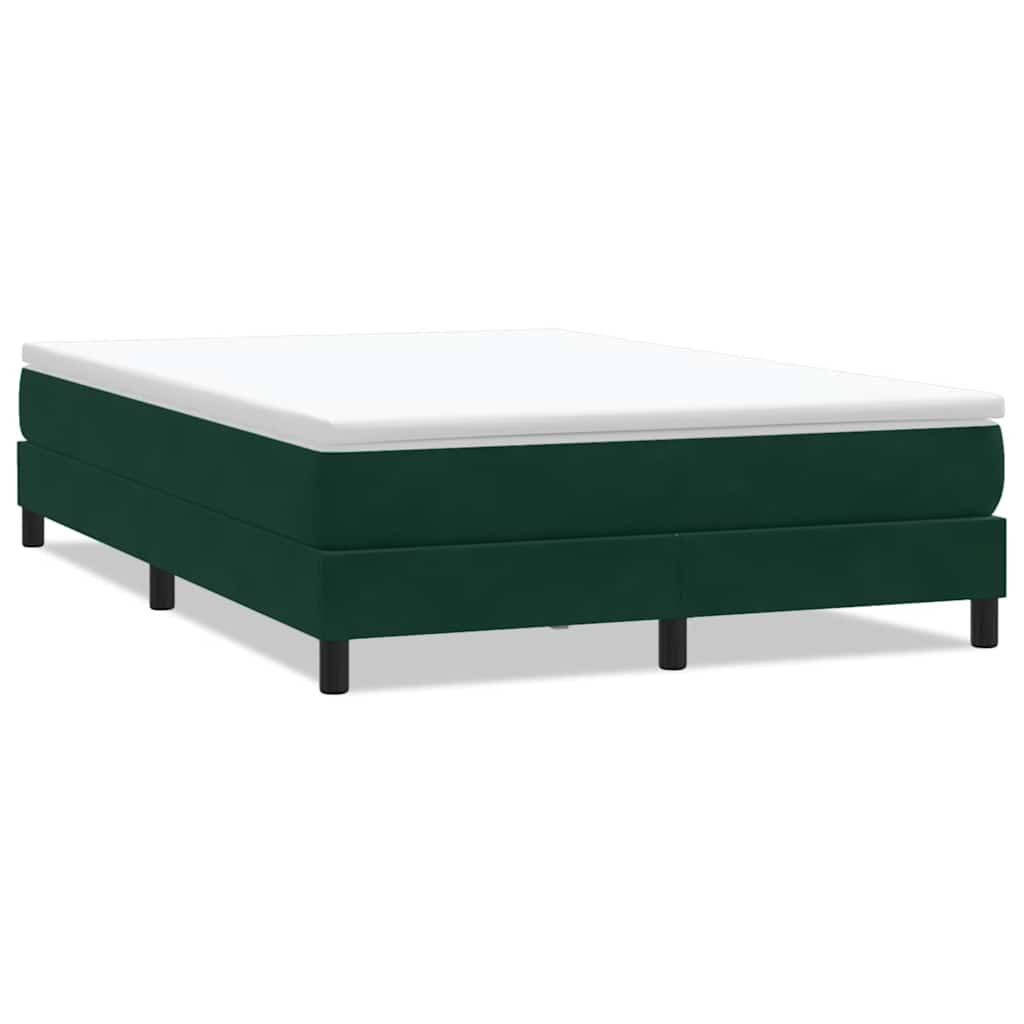 vidaXL Box Spring κρεβάτι χωρίς στρώμα σκούρο πράσινο 160x220cm
