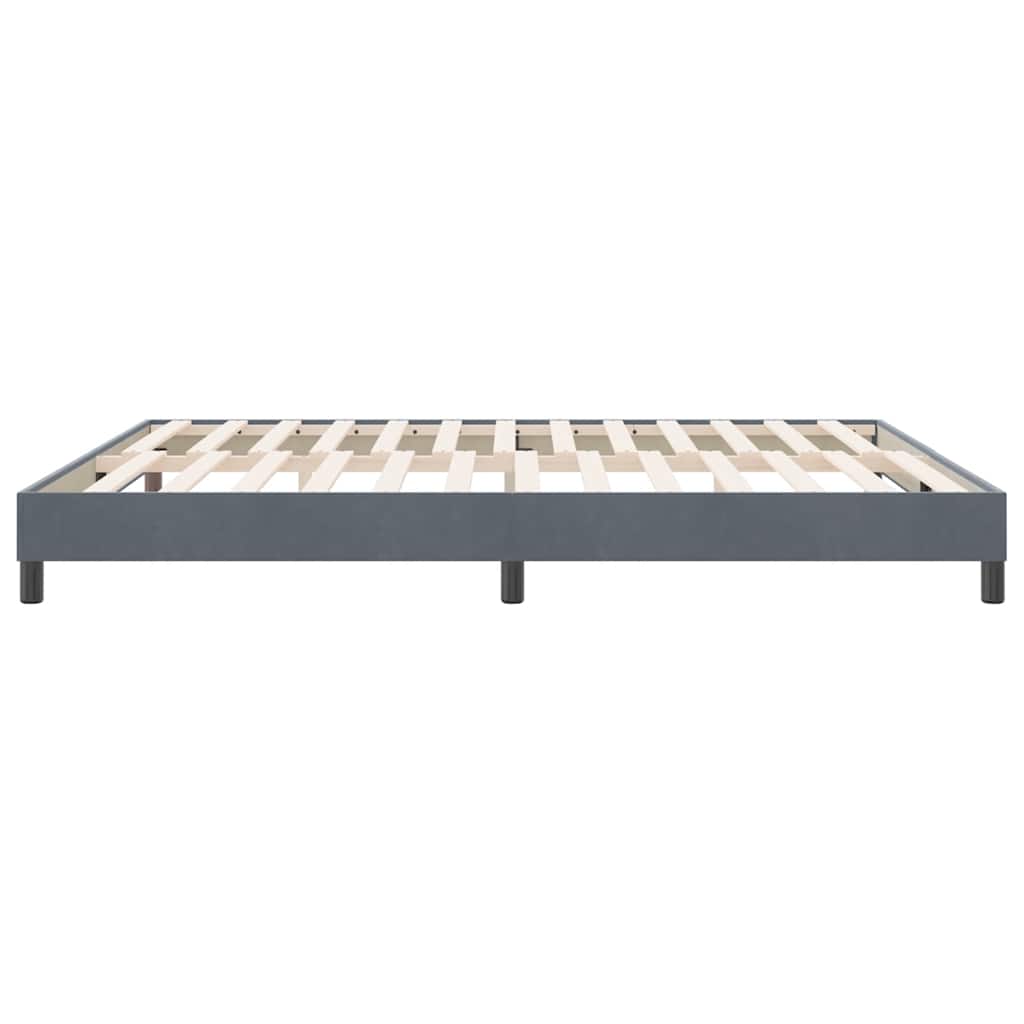 vidaXL Box Spring Κρεβάτι χωρίς στρώμα Σκούρο γκρι 180x220 cm Velvet