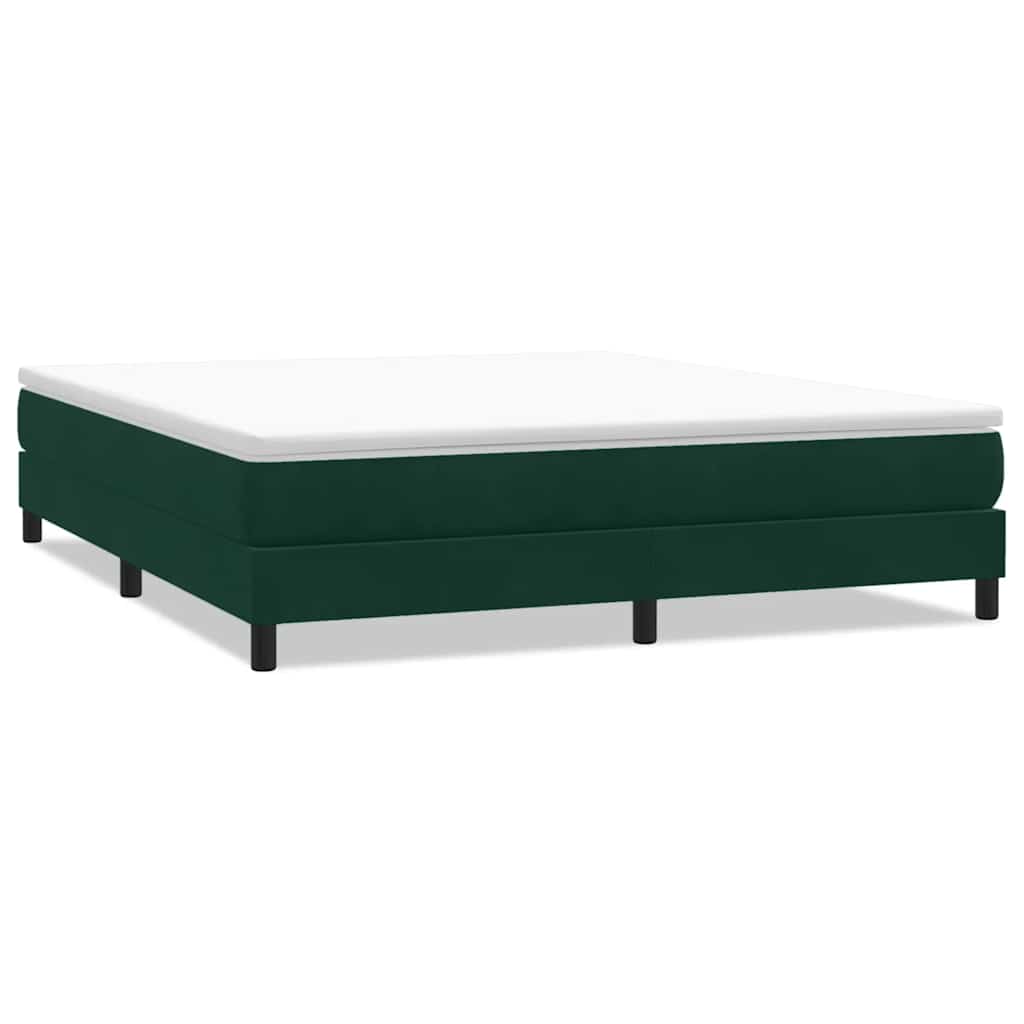 vidaXL Box Spring Κρεβάτι χωρίς στρώμα Σκούρο πράσινο 180x220 cm