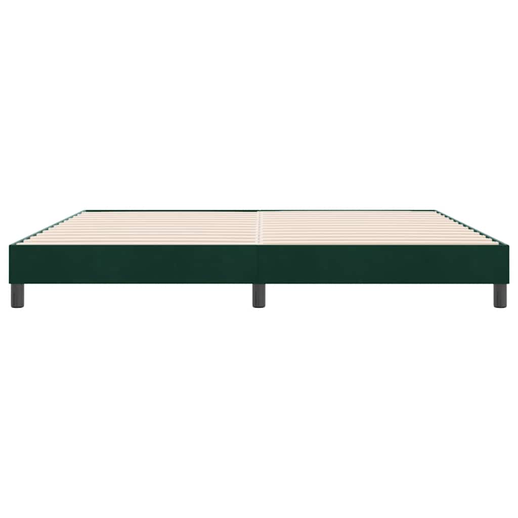 vidaXL Box Spring Κρεβάτι χωρίς στρώμα Σκούρο πράσινο 180x220 cm