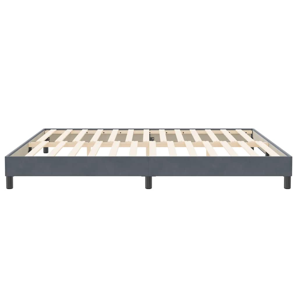 vidaXL Box Spring Κρεβάτι χωρίς στρώμα Σκούρο γκρι 200x220cm Βελούδινο
