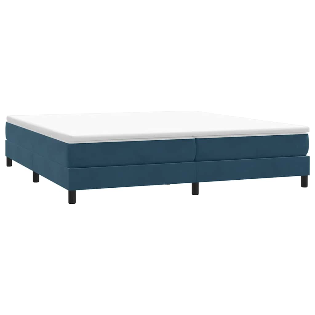 vidaXL Box Spring Κρεβάτι χωρίς στρώμα Σκούρο μπλε 200x220cm Βελούδινο