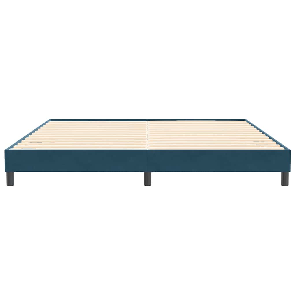 vidaXL Box Spring Κρεβάτι χωρίς στρώμα Σκούρο μπλε 200x220cm Βελούδινο
