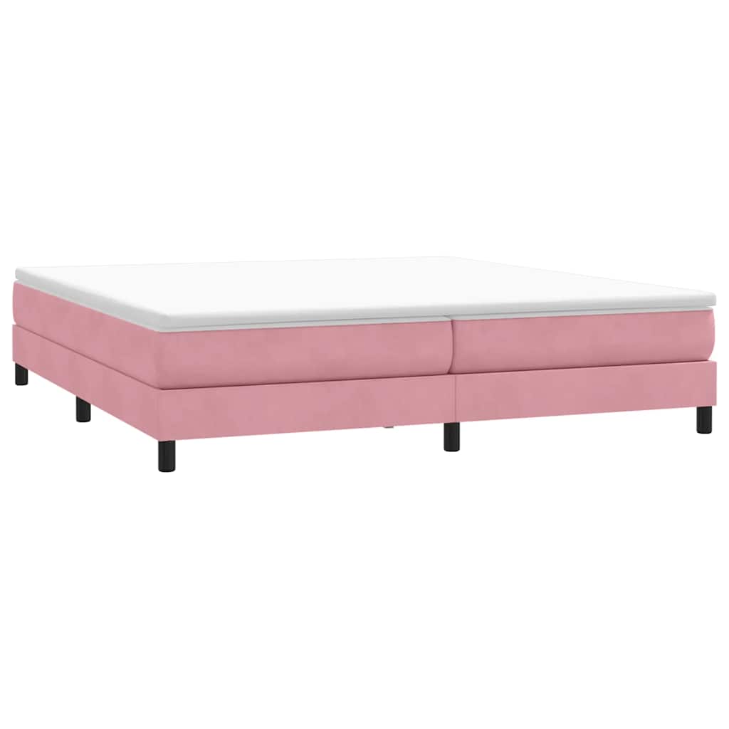 vidaXL Box Spring Κρεβάτι χωρίς στρώμα Ροζ 200x220 cm Βελούδινο