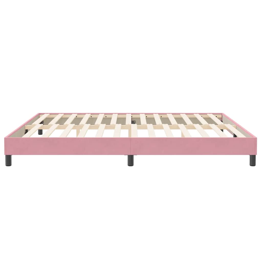 vidaXL Box Spring Κρεβάτι χωρίς στρώμα Ροζ 200x220 cm Βελούδινο
