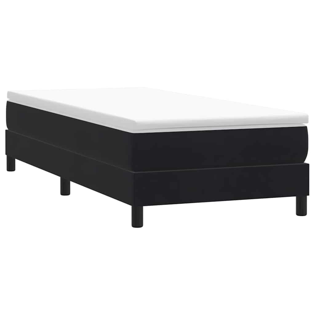 vidaXL Box Spring Κρεβάτι με στρώμα Μαύρο 80x210 εκ. Βελούδινο