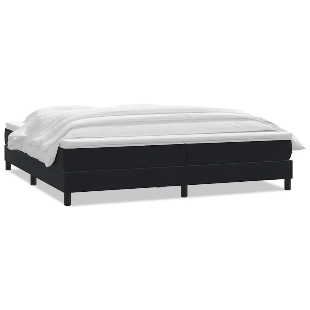 vidaXL Box Spring Κρεβάτι με στρώμα Μαύρο 180x220 cm Βελούδινο