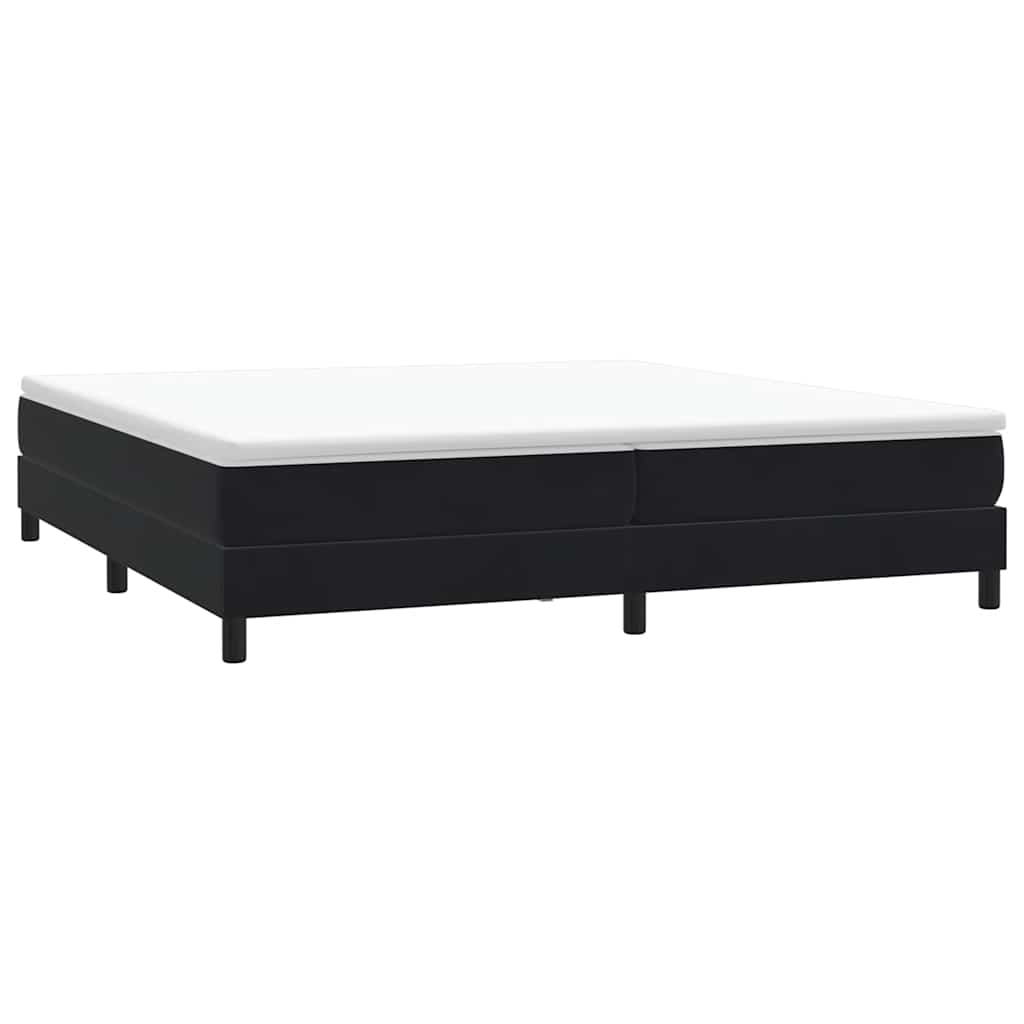 vidaXL Box Spring Κρεβάτι με στρώμα Μαύρο 180x220 cm Βελούδινο