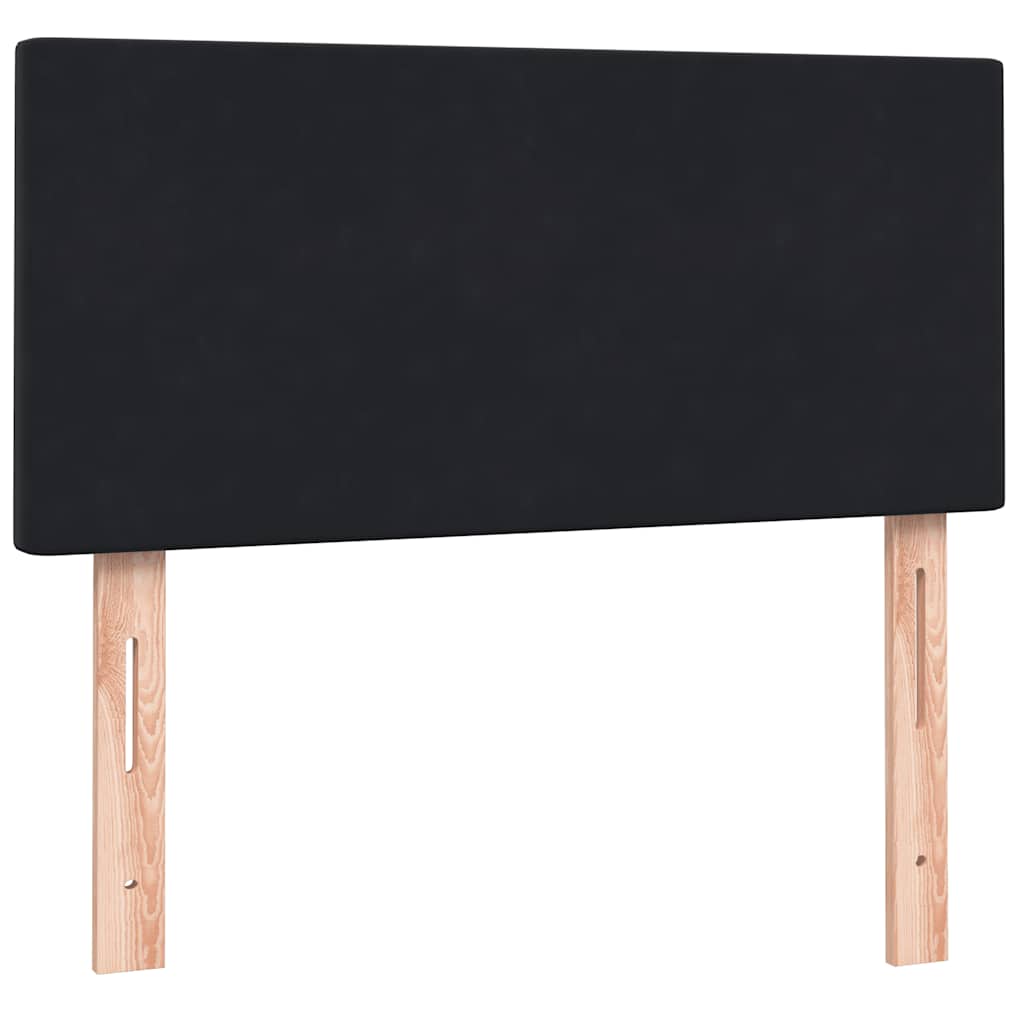 vidaXL Box Spring Κρεβάτι με στρώμα Μαύρο 80x210 εκ. Βελούδινο