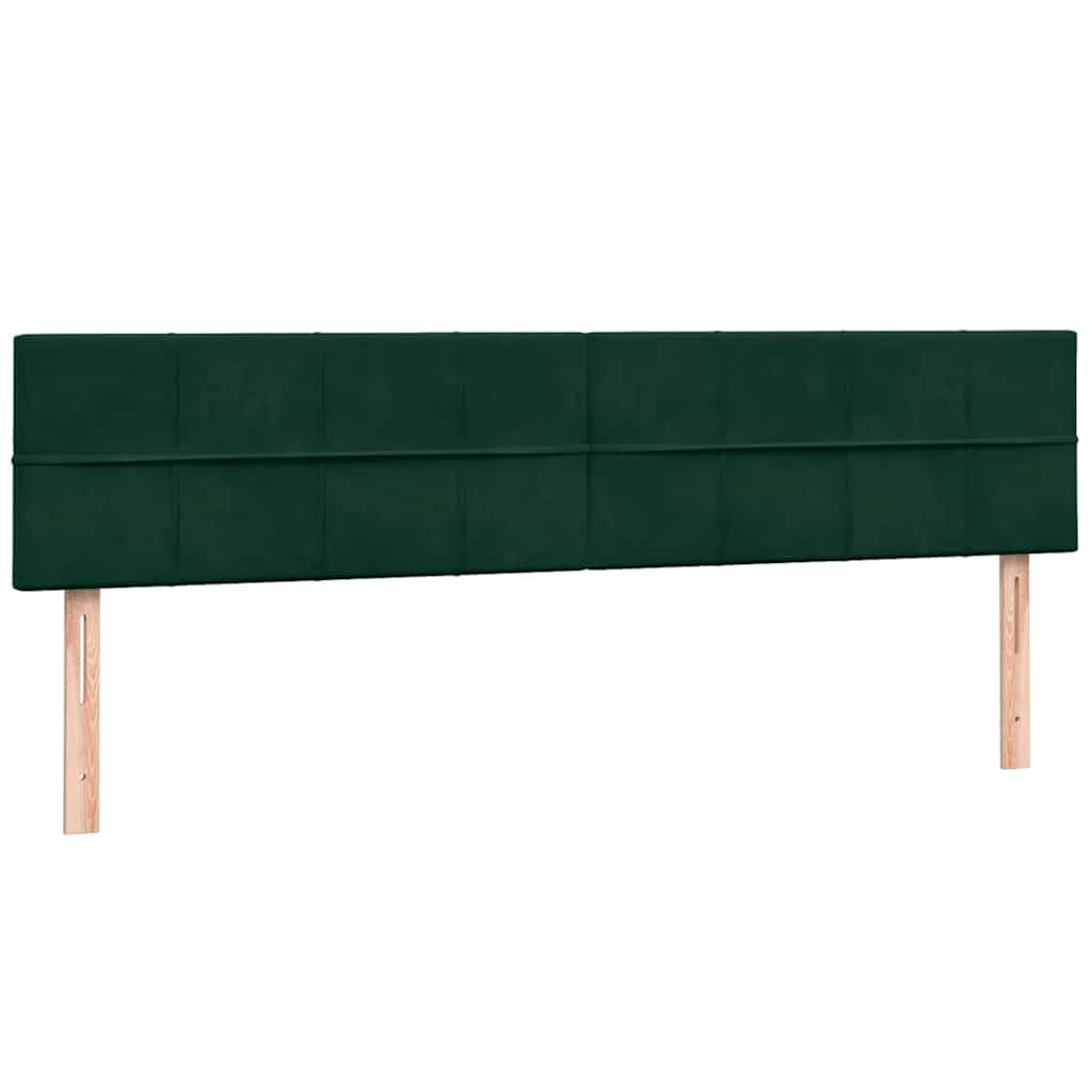 vidaXL Box Spring κρεβάτι με στρώμα σκούρο πράσινο 180x220cm Βελούδινο