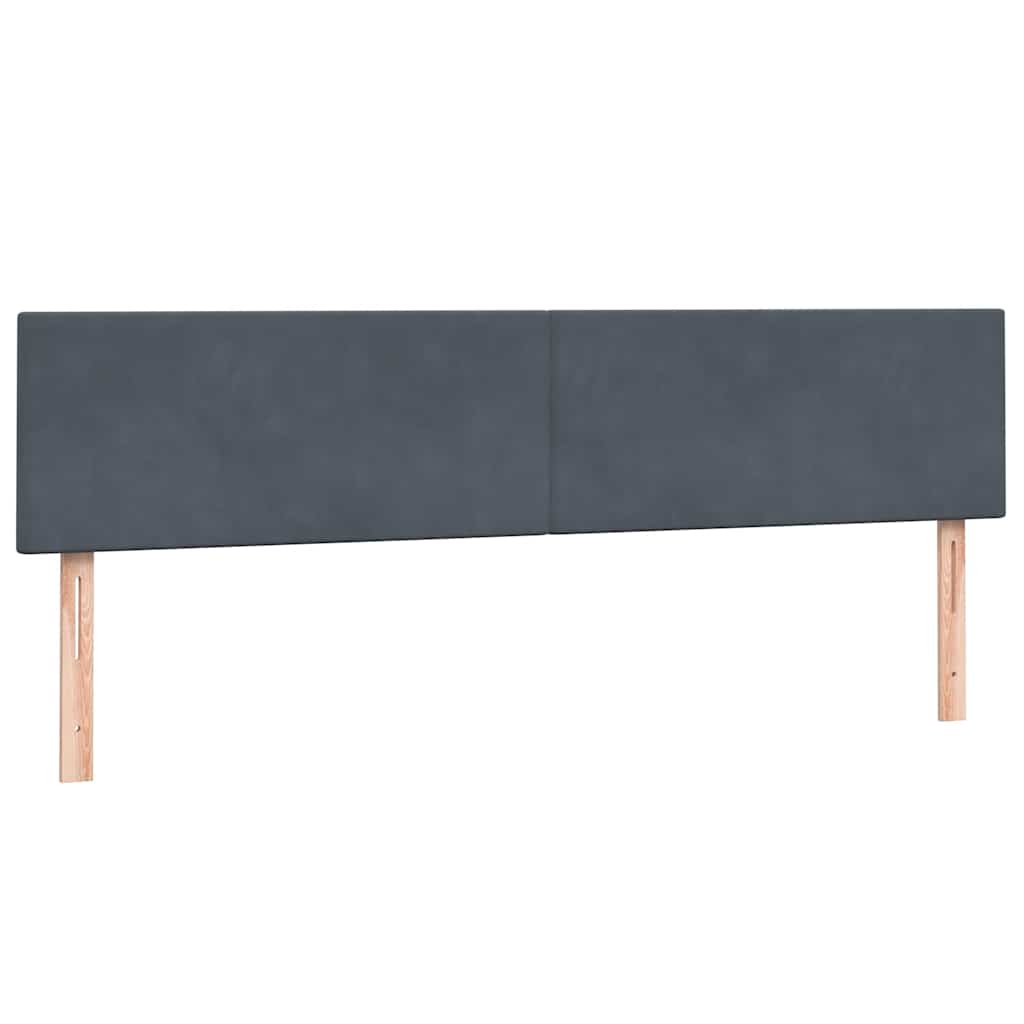 vidaXL Box Spring Κρεβάτι με στρώματα Σκούρο γκρι 180x210 cm Velvet