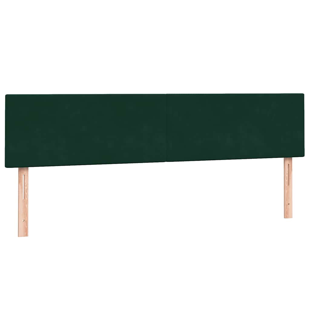 vidaXL Box Spring κρεβάτι με στρώματα σκούρο πράσινο Βελούδινο