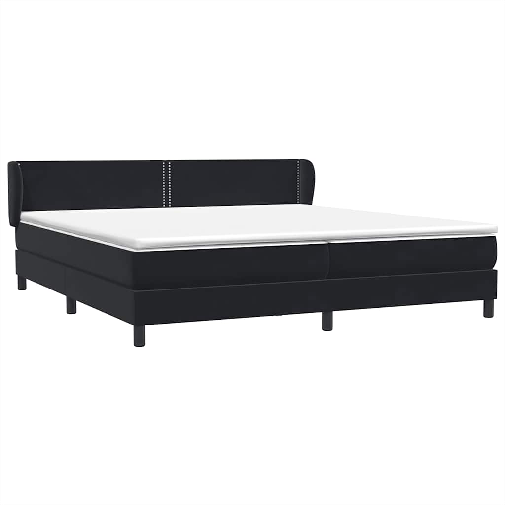 vidaXL Box Spring Κρεβάτι με στρώματα Μαύρο 180x210 cm Velvet