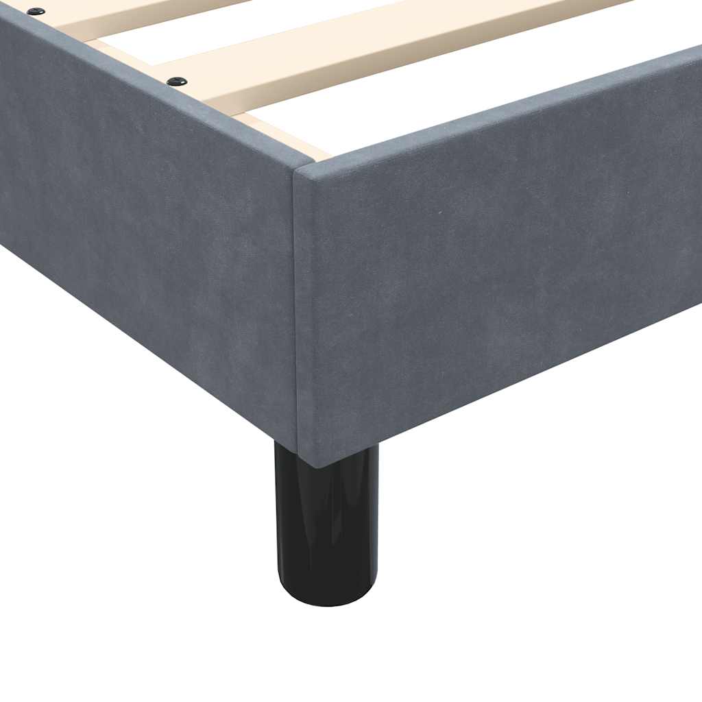vidaXL Box Spring Κρεβάτι με στρώματα Σκούρο γκρι 180x210 cm Velvet