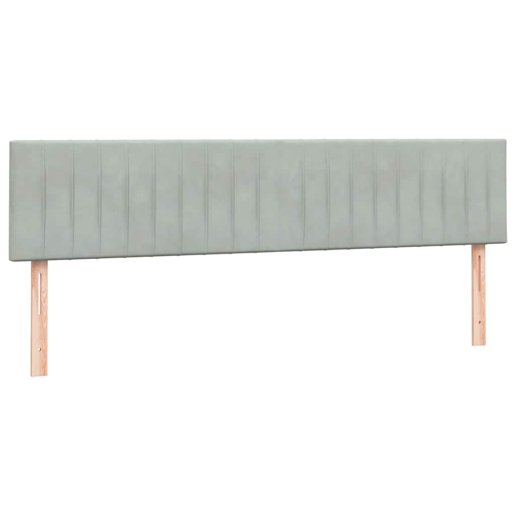 vidaXL Box Spring κρεβάτι με στρώματα ανοιχτό γκρι 180x210 cm Velvet