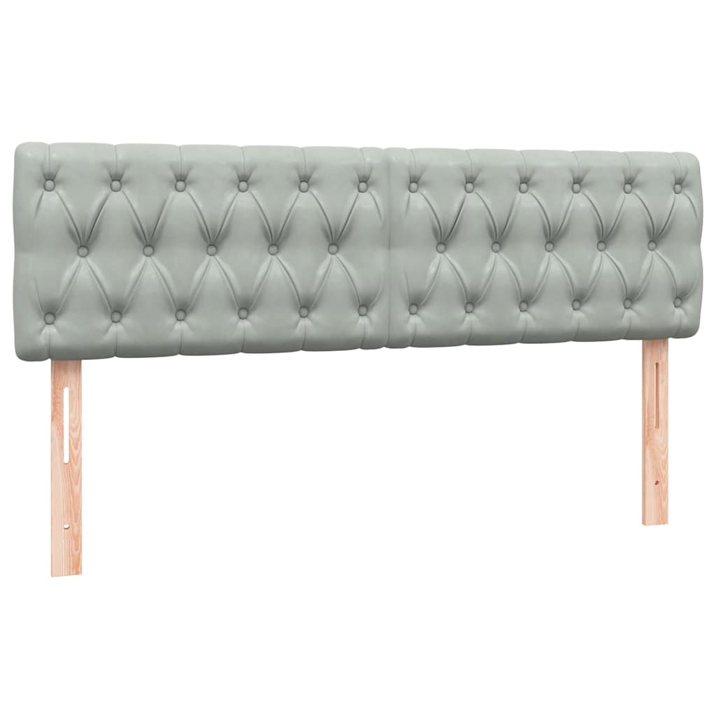 vidaXL Κρεβάτι Boxspring με Στρώμα Ανοιχτό Γκρι 160x210 εκ. Βελούδινο
