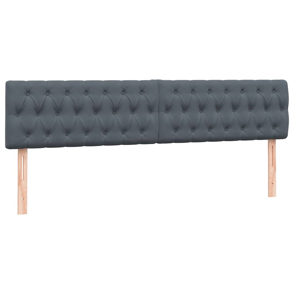 vidaXL Box Spring Κρεβάτι με στρώματα Σκούρο γκρι 180x210 cm Velvet