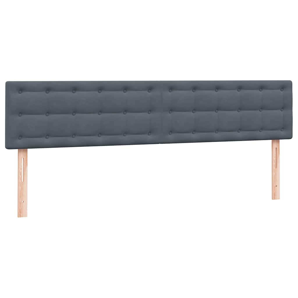 vidaXL Box Spring Κρεβάτι με στρώματα Σκούρο γκρι 180x210 cm Velvet