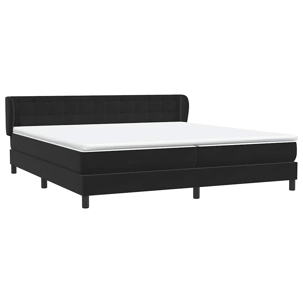 vidaXL Box Spring Κρεβάτι με στρώματα Μαύρο 180x210 cm Velvet