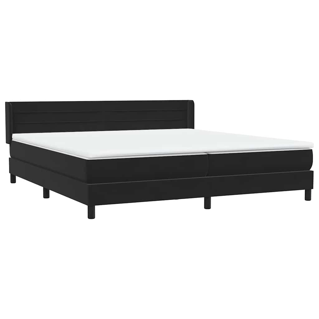 vidaXL Box Spring Κρεβάτι με στρώμα Μαύρο 180x220 cm Βελούδινο