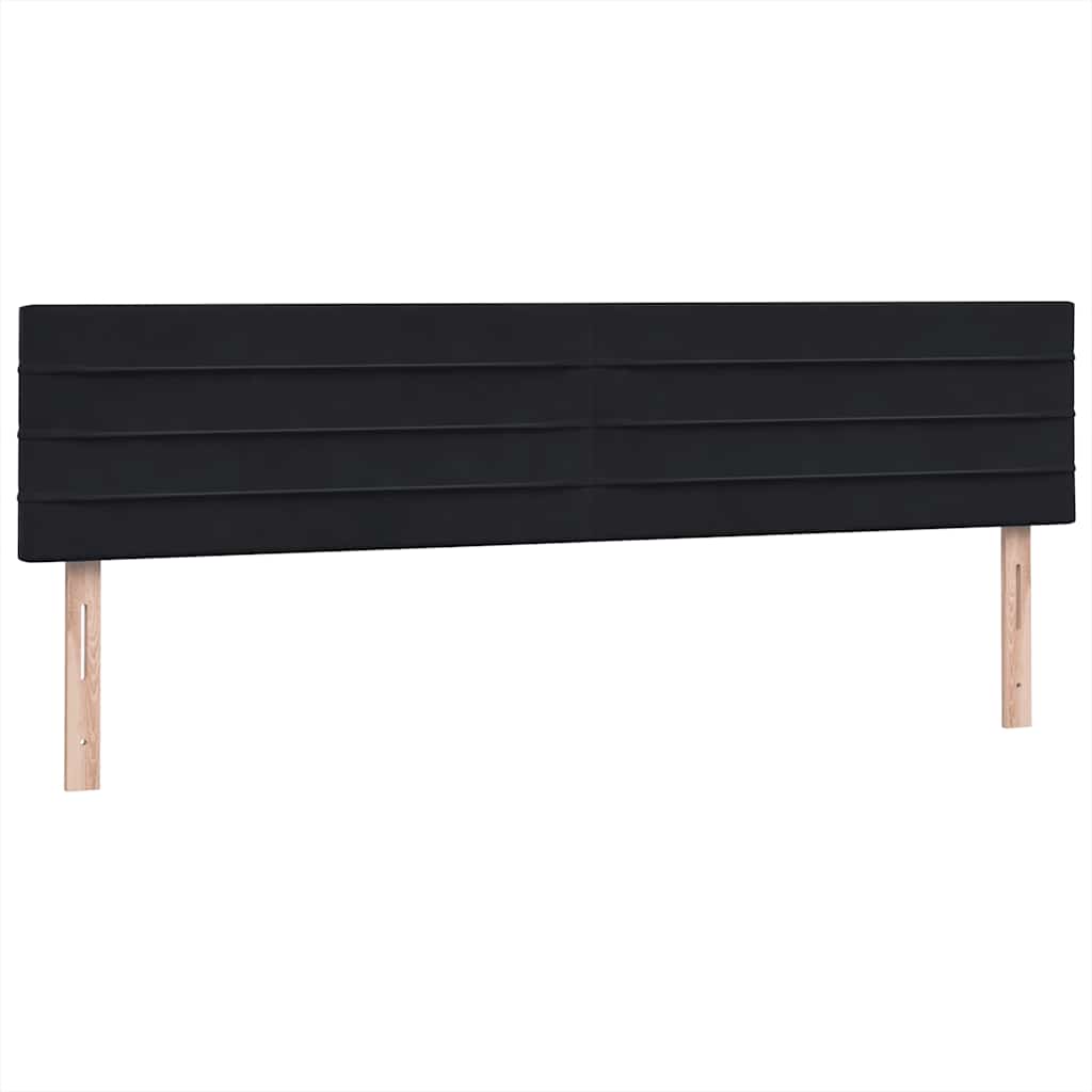 vidaXL Box Spring Κρεβάτι με στρώμα Μαύρο 180x220 cm Βελούδινο