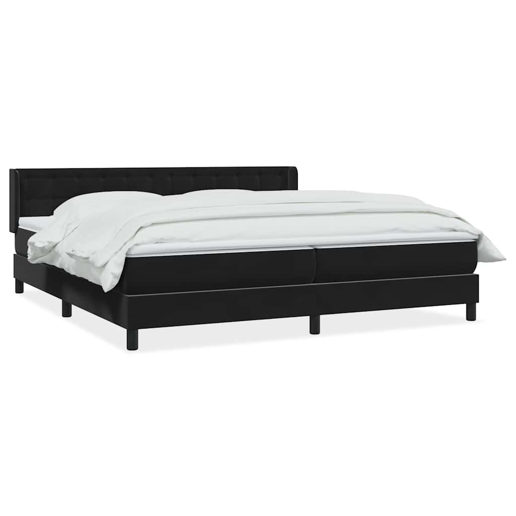 vidaXL Box Spring Κρεβάτι με στρώμα Μαύρο 180x220 cm Βελούδινο