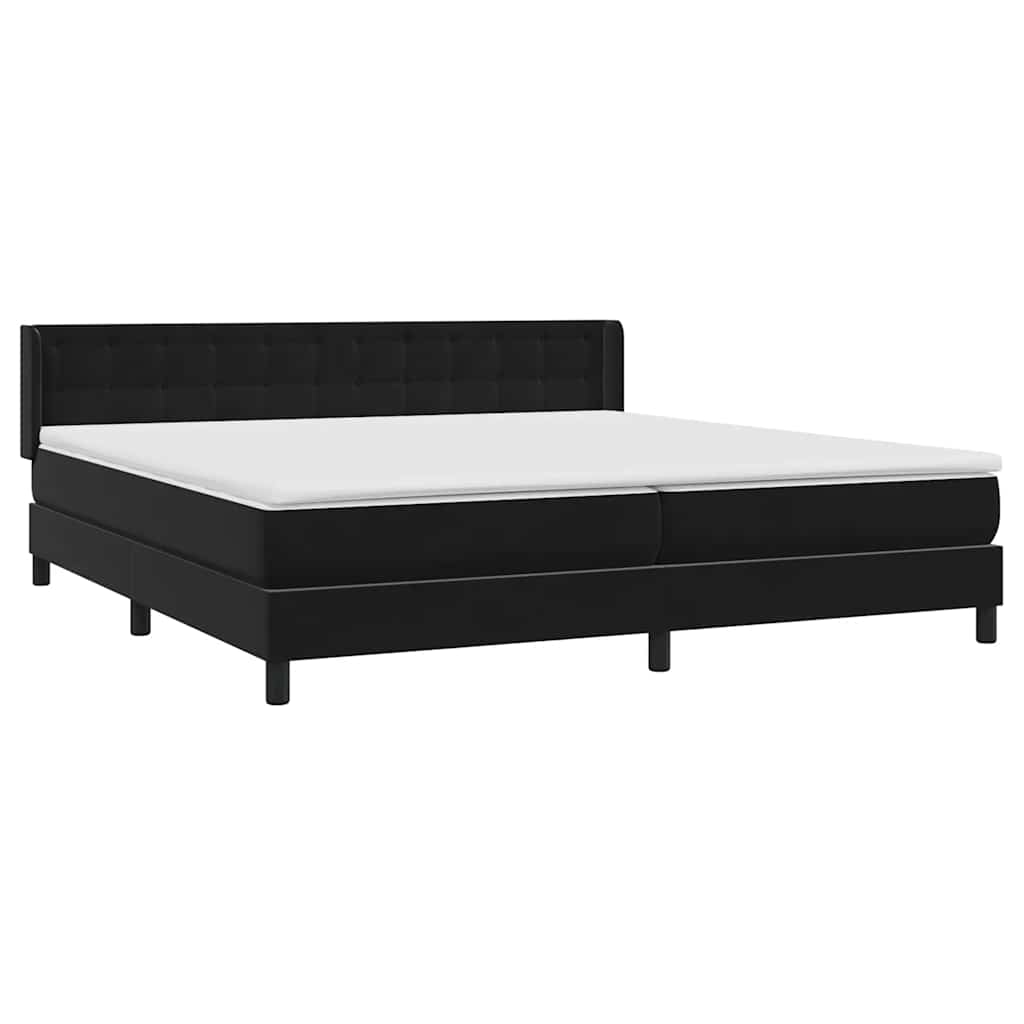 vidaXL Box Spring Κρεβάτι με στρώμα Μαύρο 180x220 cm Βελούδινο