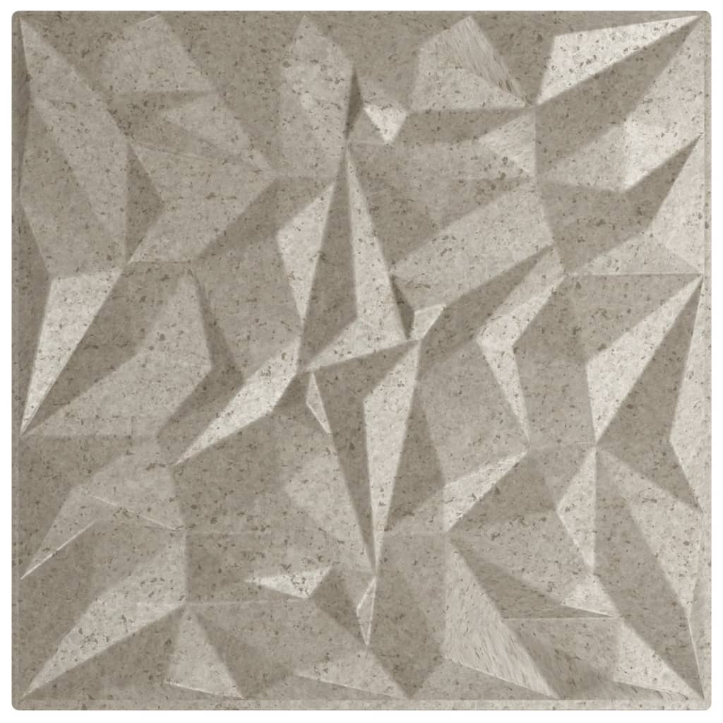 vidaXL Πάνελ Τοίχου 12 Τεμ. Σχ. Αμέθυστου Τσιμέντο 50x50εκ. 3μ² XPS