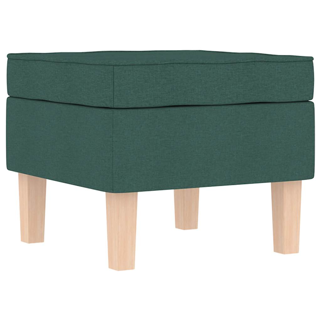 vidaXL Πολυθρόνα Κουνιστή Σκούρο Πράσινο Υφασμάτινη με Υποπόδιο