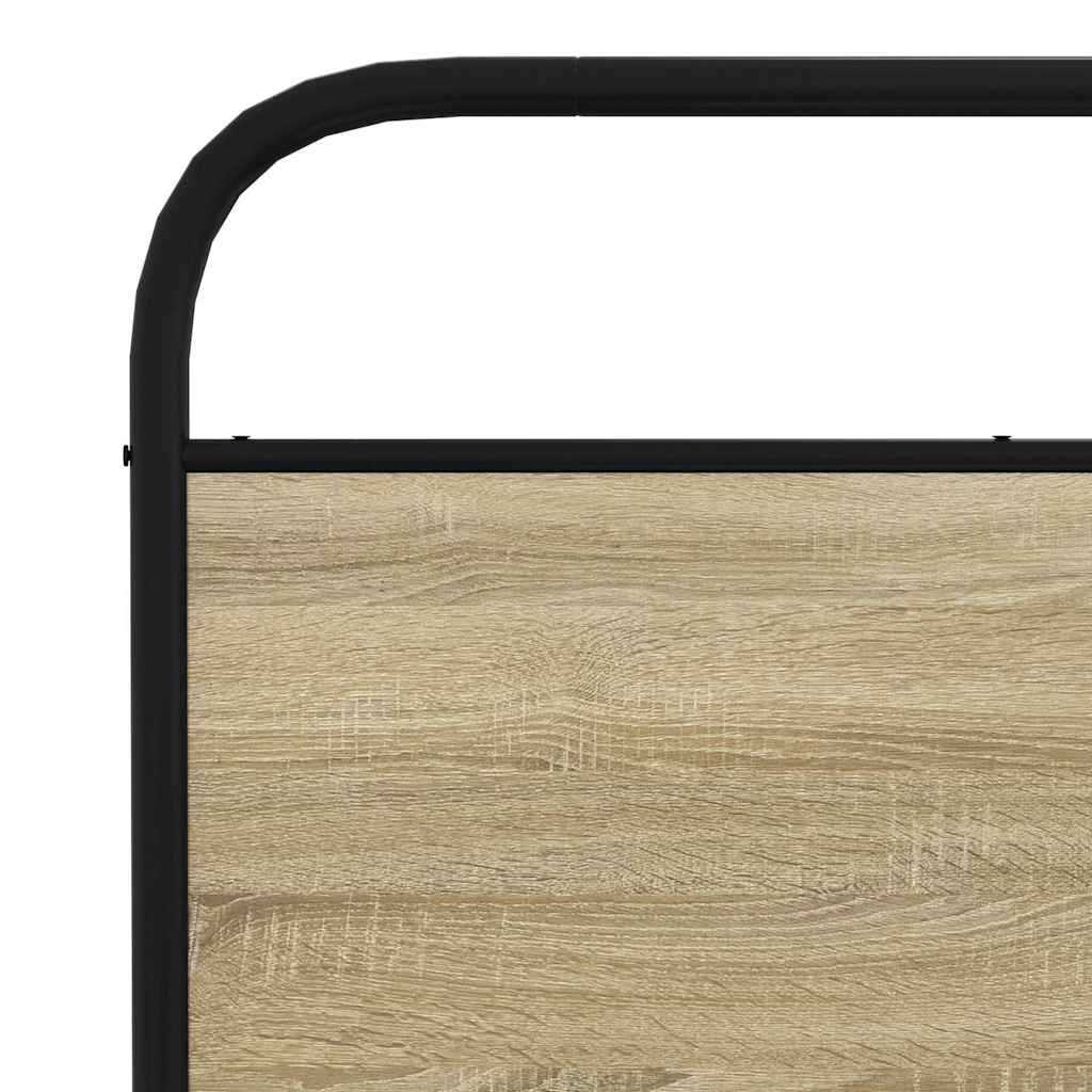 vidaXL Σκελετός Κρεβ. Χωρίς Στρώμα Sonoma Δρυς 180x200 εκ. Μεταλλικό