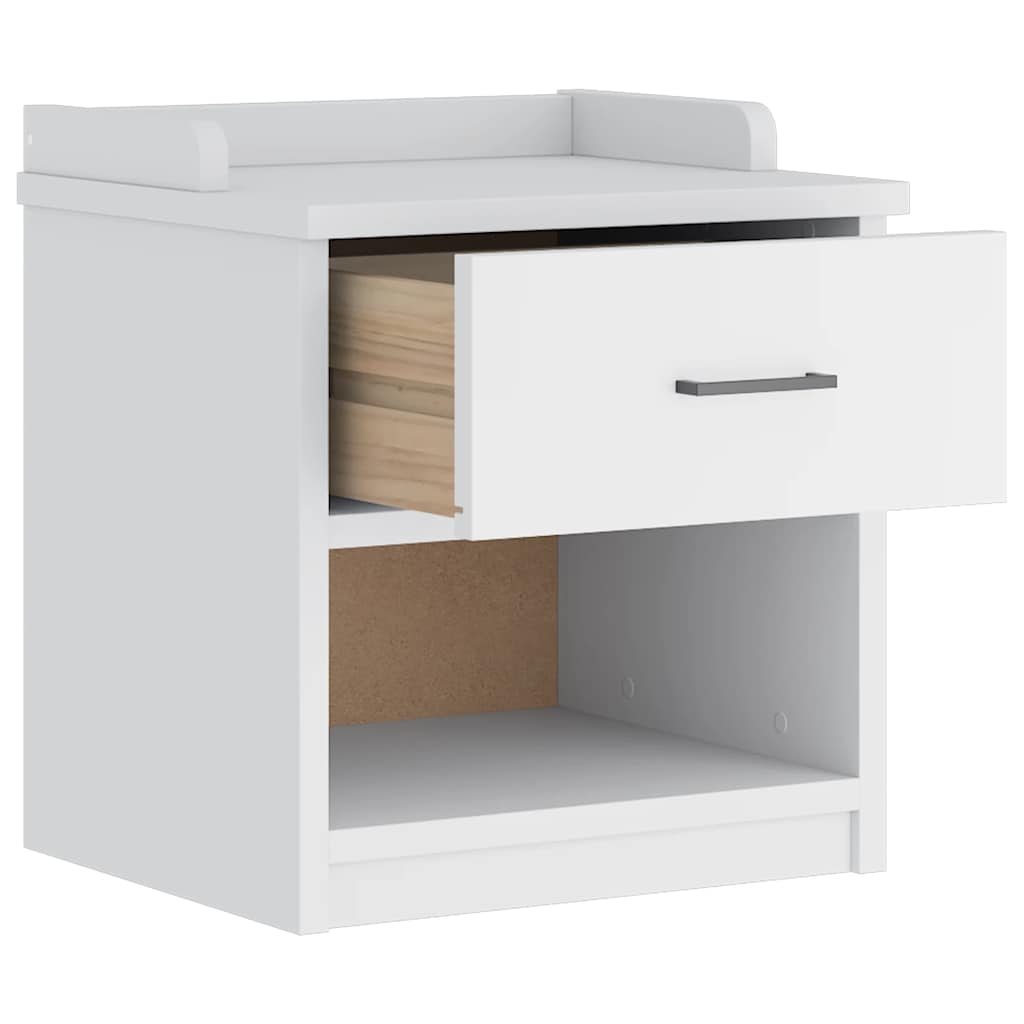 vidaXL Πάγκος διαδρόμου "SANDNES" Λευκό 45x40x50 εκ. Πεύκο μασίφ ξύλο