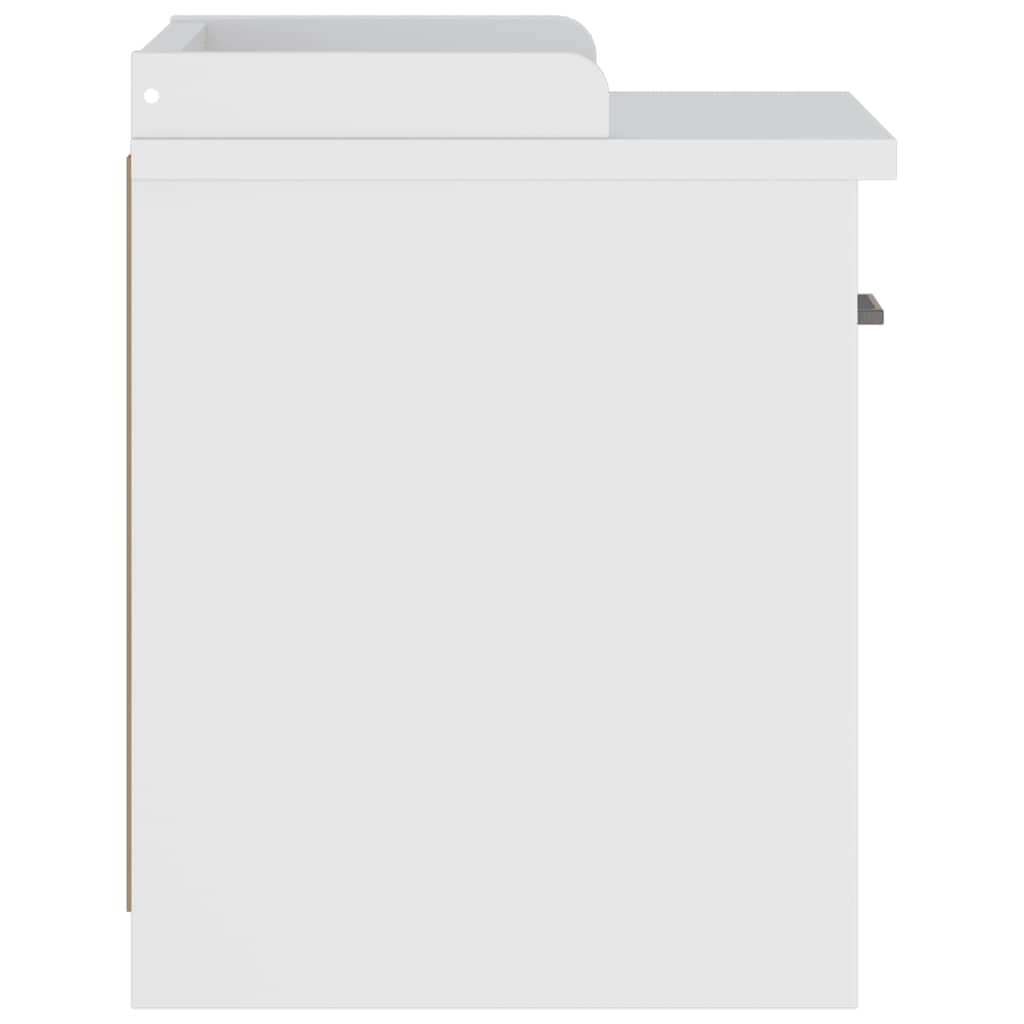 vidaXL Πάγκος διαδρόμου "SANDNES" Λευκό 45x40x50 εκ. Πεύκο μασίφ ξύλο