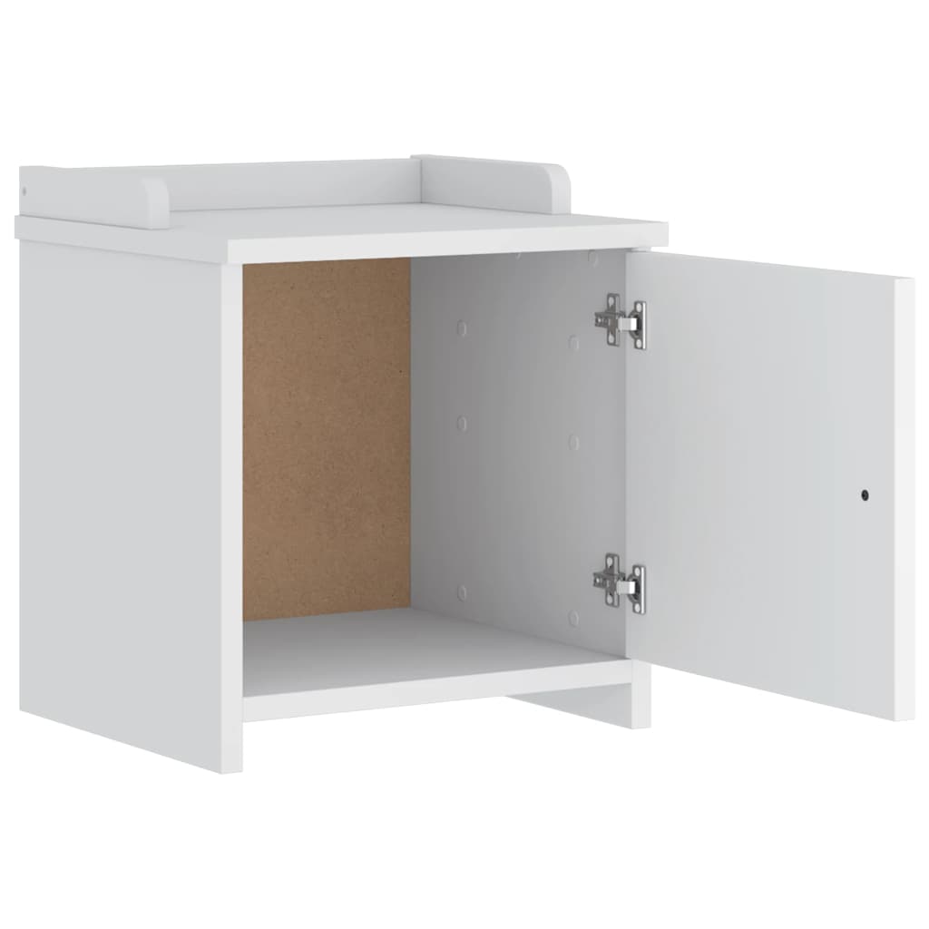 vidaXL Πάγκος διαδρόμου "SANDNES" Λευκό 45x40x50 εκ. Πεύκο μασίφ ξύλο