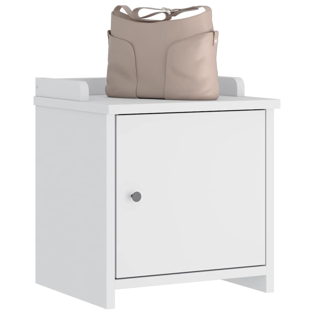 vidaXL Πάγκος διαδρόμου "SANDNES" Λευκό 45x40x50 εκ. Πεύκο μασίφ ξύλο