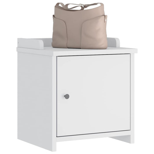 vidaXL Πάγκος διαδρόμου "SANDNES" Λευκό 45x40x50 εκ. Πεύκο μασίφ ξύλο