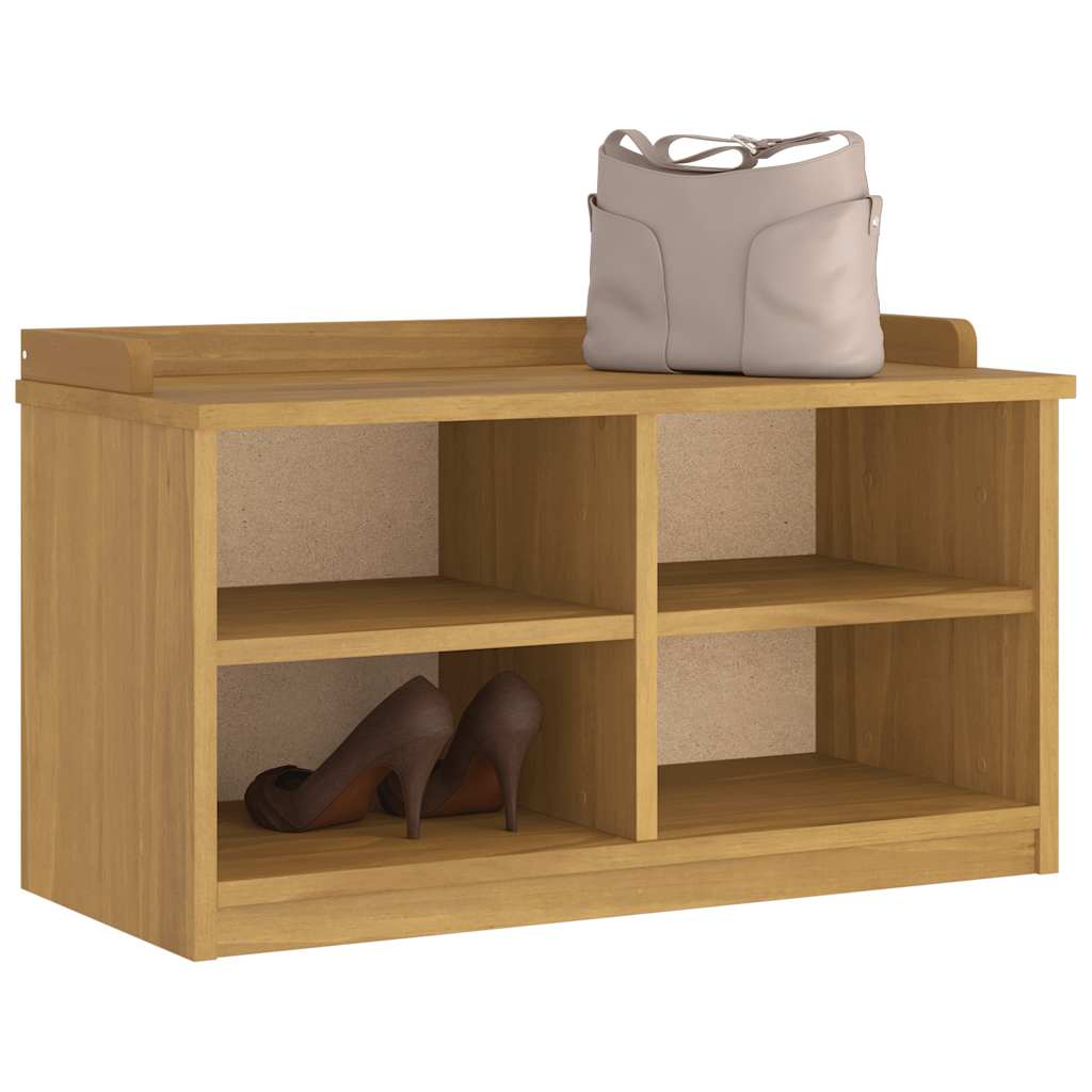 vidaXL Πάγκος διαδρόμου "SANDNES" 87x40x50 εκ. Πεύκο μασίφ ξύλο