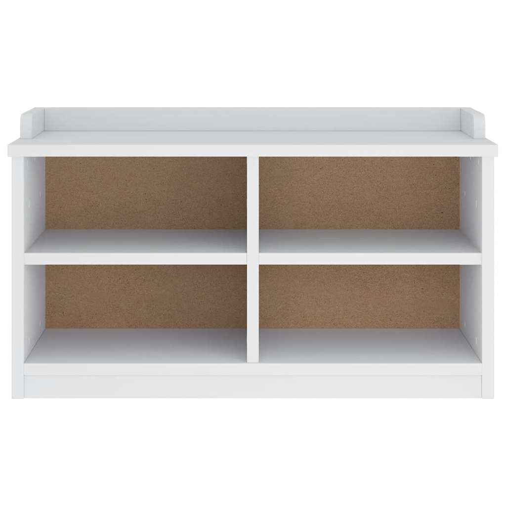 vidaXL Πάγκος διαδρόμου "SANDNES" Λευκό 87x40x50 εκ. Πεύκο ξύλο