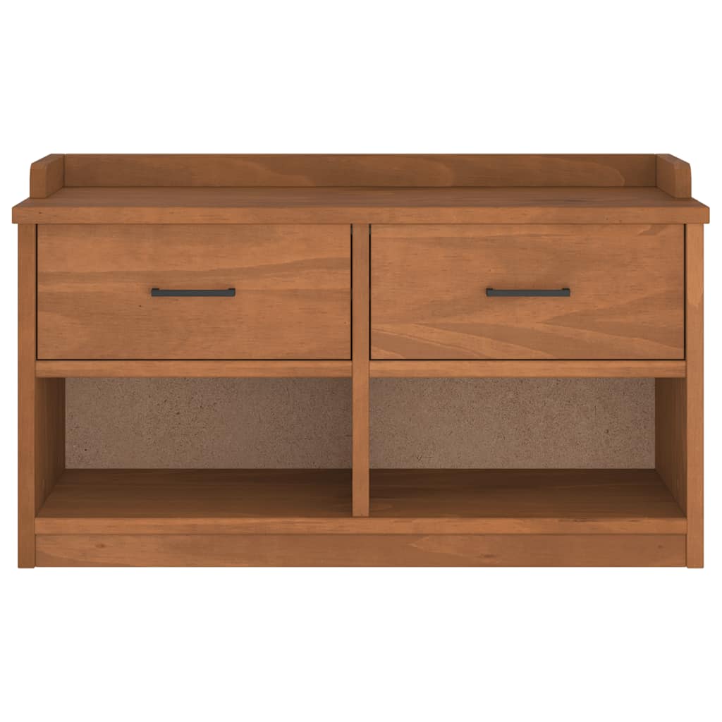 vidaXL Πάγκος διαδρόμου "SANDNES" 87x40x50 εκ. Πεύκο μασίφ ξύλο