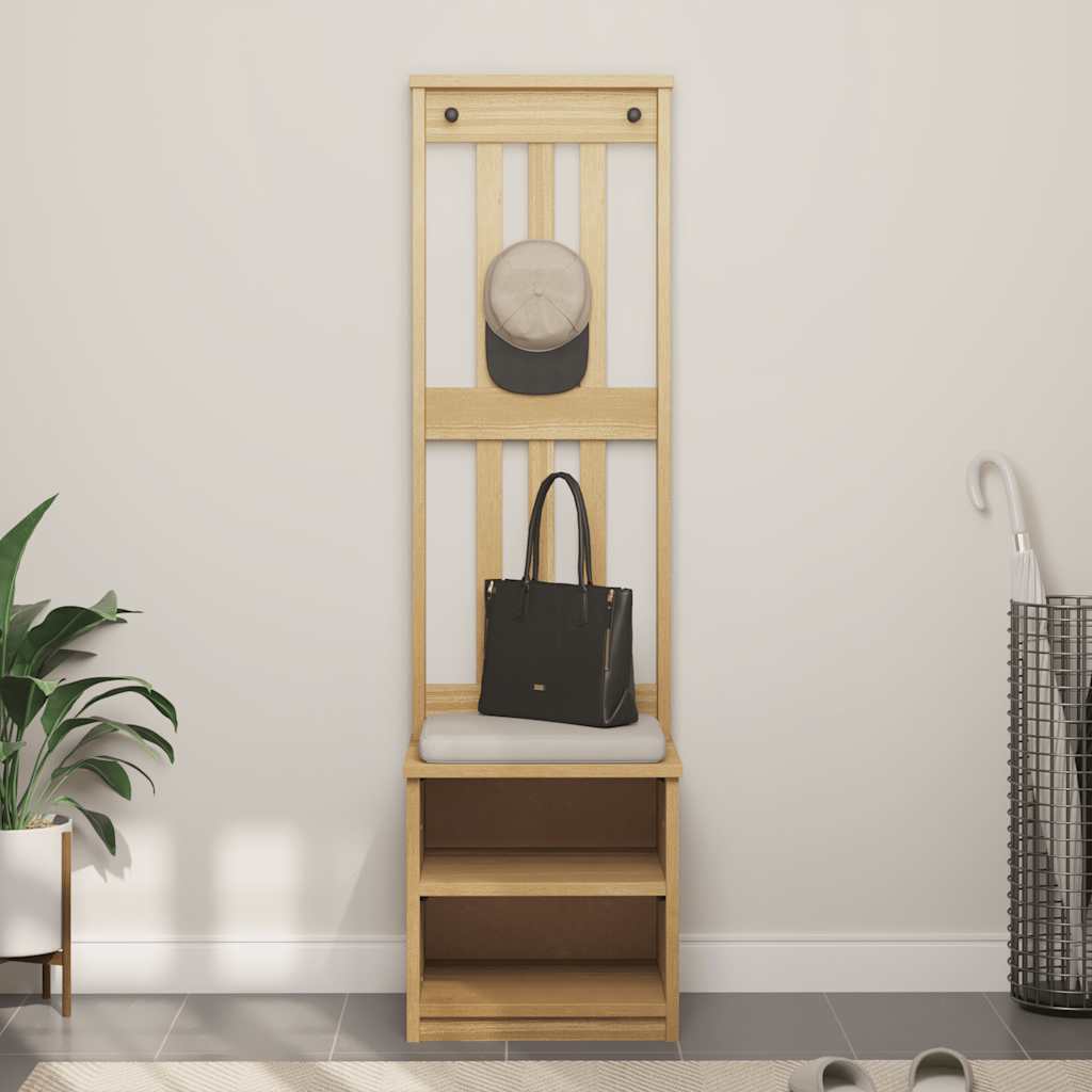 vidaXL Δέντρο χωλ "SANDNES" 45x40x159,5 εκ.Πεύκο μασίφ ξύλο