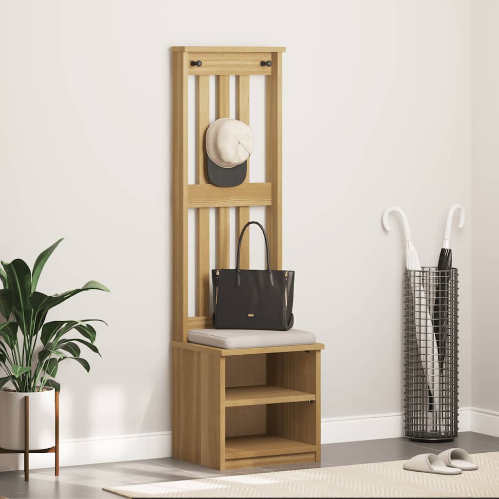 vidaXL Δέντρο χωλ "SANDNES" 45x40x159,5 εκ.Πεύκο μασίφ ξύλο