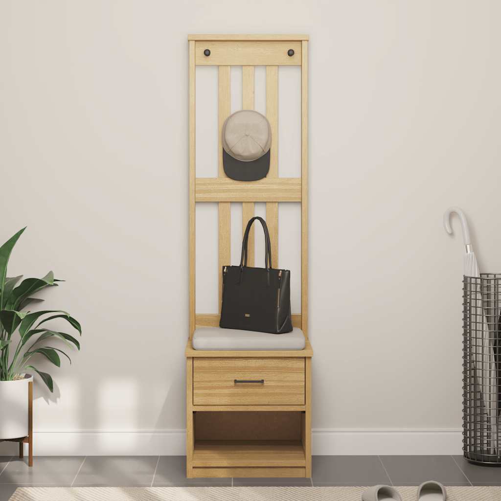 vidaXL Δέντρο χωλ "SANDNES" 45x40x159,5 εκ.Πεύκο μασίφ ξύλο