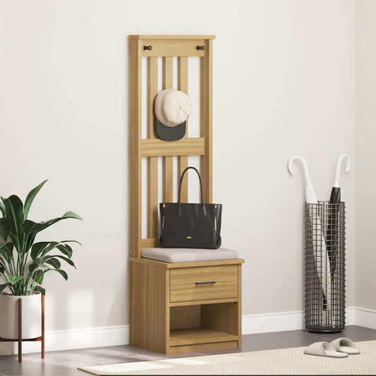 vidaXL Δέντρο χωλ "SANDNES" 45x40x159,5 εκ.Πεύκο μασίφ ξύλο