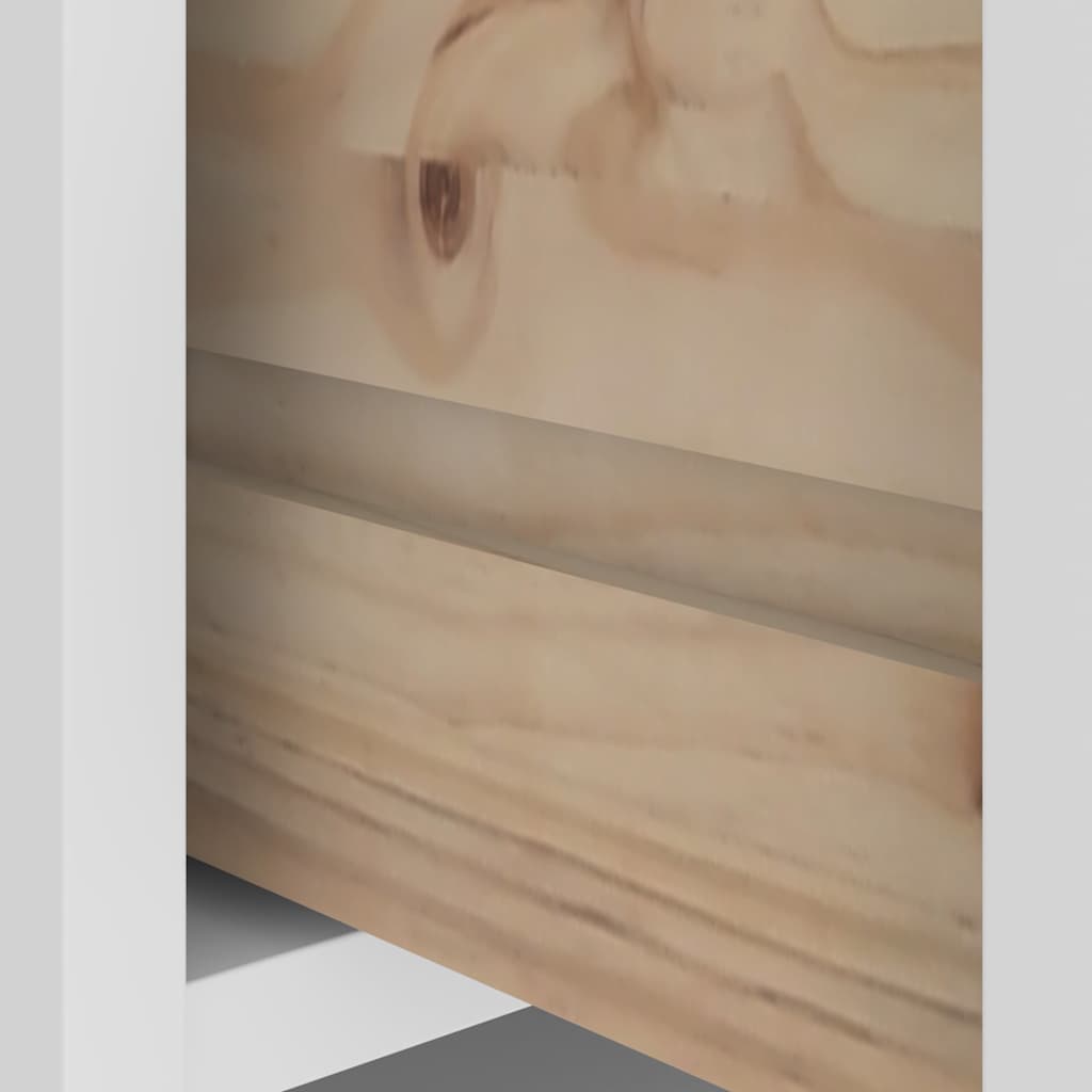 vidaXL Δέντρο χωλ SANDNES Λευκό 45x40x159,5 εκ. Πεύκο μασίφ ξύλο