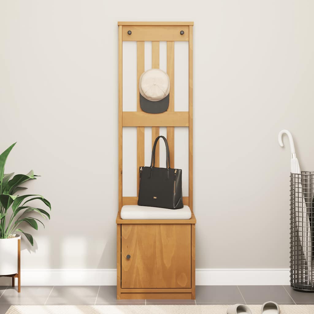 vidaXL Δέντρο χωλ "SANDNES" 45x40x159,5 εκ.Πεύκο μασίφ ξύλο