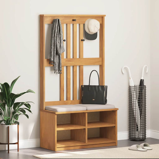 vidaXL Δέντρο χωλ "SANDNES" 87x40x159,5 εκ. Πεύκο μασίφ ξύλο